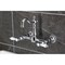 Kingston Brass Two-Handle Wall Mount Bridge Kitchen Faucet, Polished Chrome KS2441BPL - alternate 3