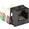Black Box Cat6A Keystone Jack - Unshielded, Rj45, Black C6AJA70-BK-R2 - alternate 1