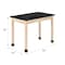 Diversified Spaces Plain Apron Table, Maple, Maple Wood Frame, 60 in W, Black/Maple P7606M36N - alternate 9