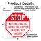 Signmission Stop No Thru Traffic During Helicop, 6 Inch X 6 Inch, Plastic Sign OC-P-6-210 - alternate 6