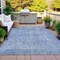 Homeroots 8' X 10' Blue And Ivory Abstract Washable Indoor Outdoor Area Rug 631062 - alternate 5