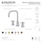 Kingston Brass Widespread Bathroom Faucet with Brass Pop-Up, Antique Brass FSC893DXAB - alternate 2