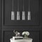 Jonathan Y Mium 29.5" 4-Light Modern Style Iron/Crystal/Glass Integrated LED Linear Pendant, Chrome JYL1706A - alternate 5