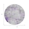 Homeroots 8' Lavender Gray And Ivory Round Abstract Washable Indoor Outdoor Area Rug 616875 - alternate 6