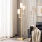 Homeroots 69" Brass Three Light Torchiere Floor Lamp With White Frosted Glass Rectangular Shade 523556 - alternate 4