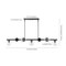 Jonathan Y Luca Parisian 53" 7-Light Modern Glam Iron Globe Linear LED Pendant, Black/Clear JYL7573B - alternate 7
