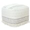 Homeroots 18" Cream Cotton Striped Pouf Ottoman 534100 - alternate 7