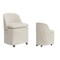 Homeroots Set of Two Beige Chenille Wing Back Dining Chairs With Wheels, 2PK 719646 - alternate 4