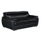 Homeroots 69in Black and Silver Leather Loveseat 720506 - alternate 7