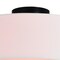 Vaxcel Burnaby 20.5-in W Black Semi Flush Mount Ceiling Light White Linen Drum Shade C0258 - alternate 6