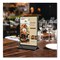 Deflecto Tabletop Sign and Menu Holder, 8.5 x 11 Insert, Clear with Black Frame 4430 - alternate 4