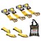 Mytee Products 4Pk 1'x12ft Retractable Ratchet Straps Kit w/Snap Hook - 500lbs WLL for Boat RS112R-SH-KIT - alternate 7