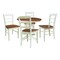 Whitewood Industries Rectangular Fixed Top Table W/ 4 Chairs, 36 in W, 29.9 in L, 36 in H, Parawood, Hickory/Shell, 5 K79-36RT-23B-C2-4 - alternate 1