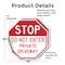 Signmission Stop Do Not Enter Private Driveway, 18 inch X 18 inch, Vinyl Decal, 2PK OC-D-2PACK-18-278 - alternate 3