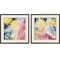 Homeroots Set Of Two Modern Abstract Watercolor Black Framed Wall Art, 2PK 606694 - alternate 1