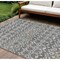 Homeroots 9' X 12' Gray Ivory And Gold Geometric Washable Indoor Outdoor Area Rug 612182 - alternate 1