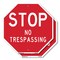 Signmission Stop No Trespassing, 6 inch X 6 inch, Plastic Sign, 2PK OC-P-2PACK-6-264 - alternate 1