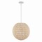 Jonathan Y Luna 15.75" 1-Light Bohemian Modern Woven Rattan/Iron LED Pendant, Cream/White JYL6503B - alternate 6