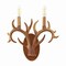 Jonathan Y Cody 13.25" 2-Light Southwestern Bohemian Resin/Iron Faux Antler LED Vanity Light, Brown Wood Finish JYL6308A - alternate 9