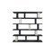 Homeroots 71" Black And White Wood And Faux Marble Five Tier Geometric Bookcase 722398 - alternate 1