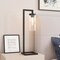 Homeroots 26" Black Metal Arched Table Lamp With Clear Seeded Cylinder Shade 524450 - alternate 6