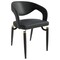 Leisuremod Entice Modern Leather Dining Chair with Iron Legs Open-Back Design in Charcoal, 4PK EC60CH-4 - alternate 6