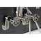Kingston Brass 7-Inch Adjustable Wall Mount Clawfoot Tub Faucet, Brushed Nickel AE8158CG - alternate 5