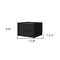 Homeroots 10" Black Wood One Drawer Floating Nightstand 546180 - alternate 6