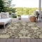 Homeroots 5' X 8' Chocolate And Beige Floral Washable Indoor Outdoor Area Rug 605194 - alternate 6