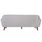 Homeroots Light Gray Fabric Finish Sofa with Solid Wood Ash Fluted Legs 374032 - alternate 5