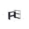Homeroots 39" Black L Shape Writing Desk 491431 - alternate 4