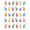 Eureka Pencil Smiley Faces Theme Stickers, 120 Per Set, 12PK 655068 - alternate 2