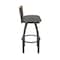 Holland Bar Stool Co Revelle 30in Swivel Bar Stool with Pewter Finish, Medium Back and Graph Chalice Seat 881 - alternate 6