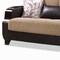 Homeroots 89" Brown Microfiber And Faux Leather Convertible Futon Sleeper Sofa And Toss Pillows With Storage 607180 - alternate 7