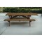 Homeroots 94" Brown Solid Wood Outdoor Picnic Table 525018 - alternate 1