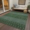 Homeroots 3' X 5' Olive Green And Blue Tribal Washable Indoor Outdoor Area Rug 582578 - alternate 6