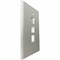 Eaton Tripp Lite Series Safe-IT 3-Port Single-Gang Keystone Wall Plate, Antibacterial, Ivory Matte, TAA N042AB-003-IVM - alternate 5