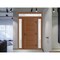Vdomdoors Front Exterior Prehung Metal-Plastic Door, Manux 8111 Walnut, 2 Side and Top Sidelite Transom, Offi MANUX8111EXD-WLN-W12+36+12xH80+14-LH - alternate 3