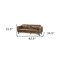 Homeroots 84" Dark Brown Rustic Leather Sofa 607319 - alternate 3