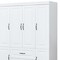 Homeroots 72" White Six Door Two Drawer Combo Dresser 569285 - alternate 11