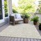 Homeroots 3' X 5' Ivory And Beige Damask Washable Indoor Outdoor Area Rug 595157 - alternate 6