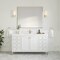 James Martin Vanities Chicago 60 in Single Vanity, Glossy White, w/ Single Hole 3CM White Zeus Silestone Top & Backsplash 503-V60S-GW-1WZ - alternate 3