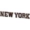 Homeroots Archera "New York" 110" X 20" Black And Brown New York Metal Wall Decor 608644 - alternate 1