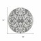 Homeroots 8' Gray And Ivory Round Damask Washable Indoor Outdoor Area Rug 614433 - alternate 4