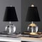 Jonathan Y Goddard 16" Crystal Ball/Metal LED Table Lamp, Clear/Black JYL2079B - alternate 3