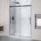 Anzzi 76'' x 45-48'' Sliding Frameless Shower Door in Matte Black with Alcove Left Drain Shower Base SD-5901103L-MB - alternate 5
