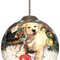 Homeroots Puppy under the Christmas Tree Hand Painted Mouth Blown Glass Ornament 477517 - alternate 3