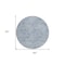 Homeroots 8' Denim Blue And Ivory Round Abstract Washable Indoor Outdoor Area Rug 599708 - alternate 5
