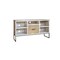Homeroots 70" Light Gray Solid Wood Open shelving Distressed TV Stand 528737 - alternate 5