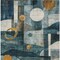 Homeroots 5' X 8' Teal Blue Ivory And Gold Geometric Washable Indoor Outdoor Area Rug 604507 - alternate 6